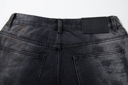 Washed Wide Leg Denim Jeans WN25408