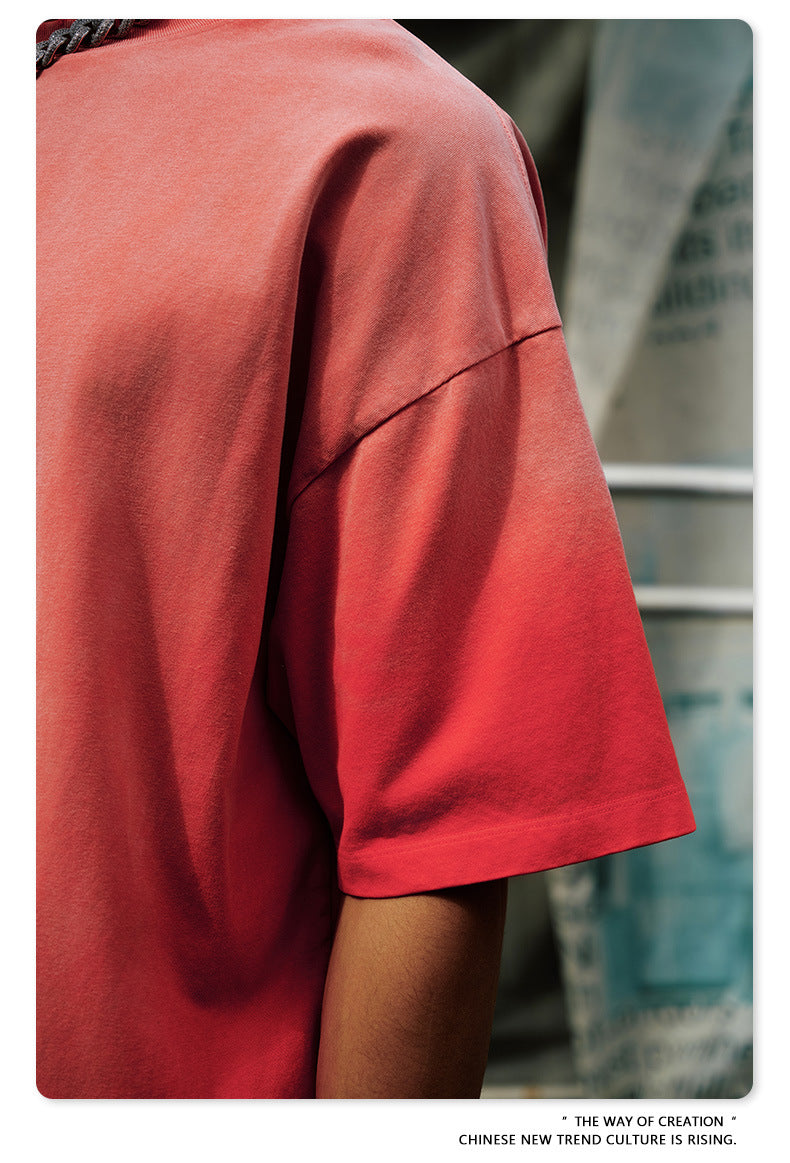 Washed Gradient Oversize Short Sleeve T-Shirt WN6070