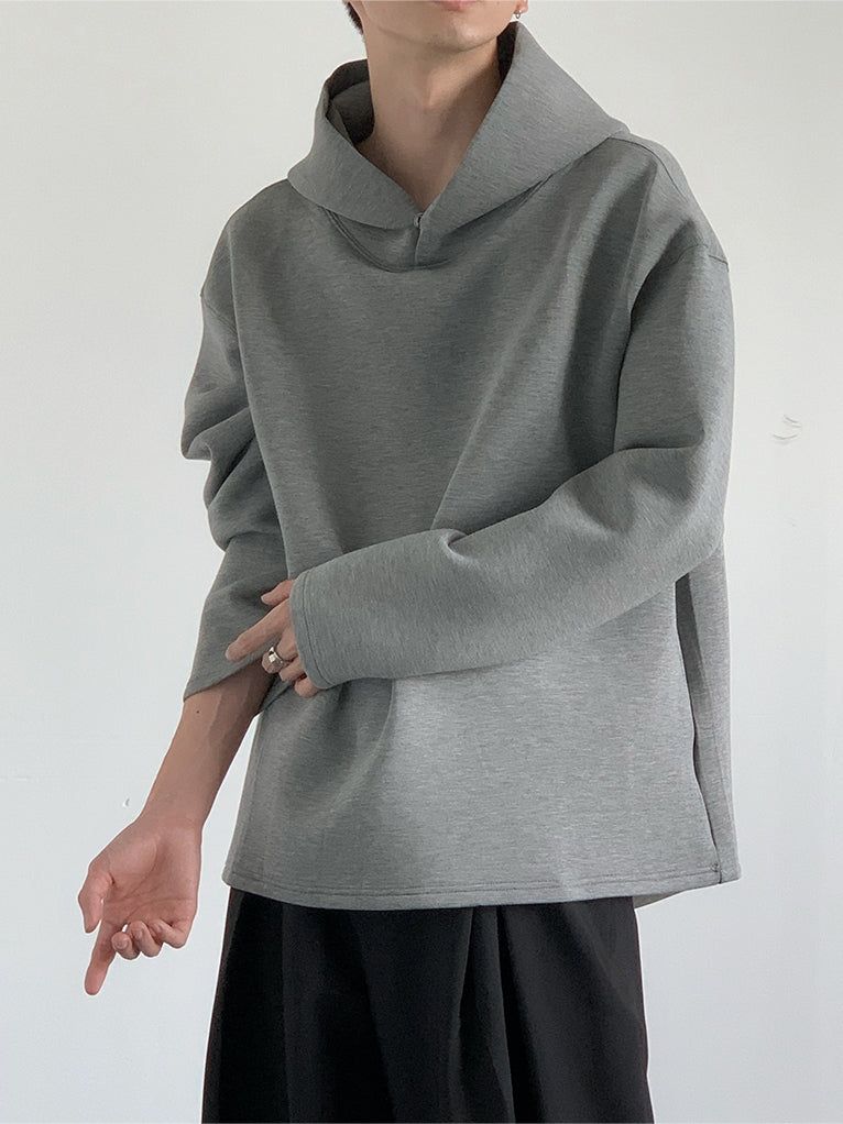 Oversize Plain Pullover Hoodie WN9626