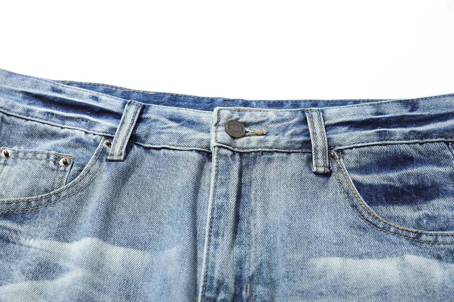Washed Damage Flare Denim Jeans WN26095