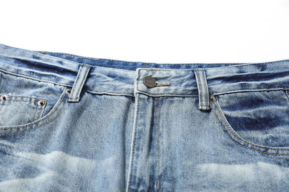 Washed Damage Flare Denim Jeans WN26095