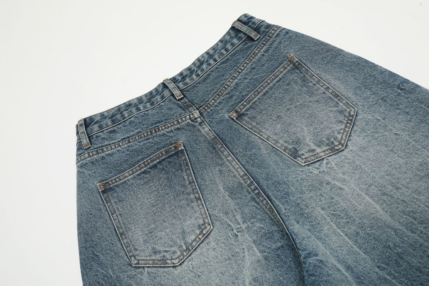 Washed Wide Leg Denim Half Pants WN25692