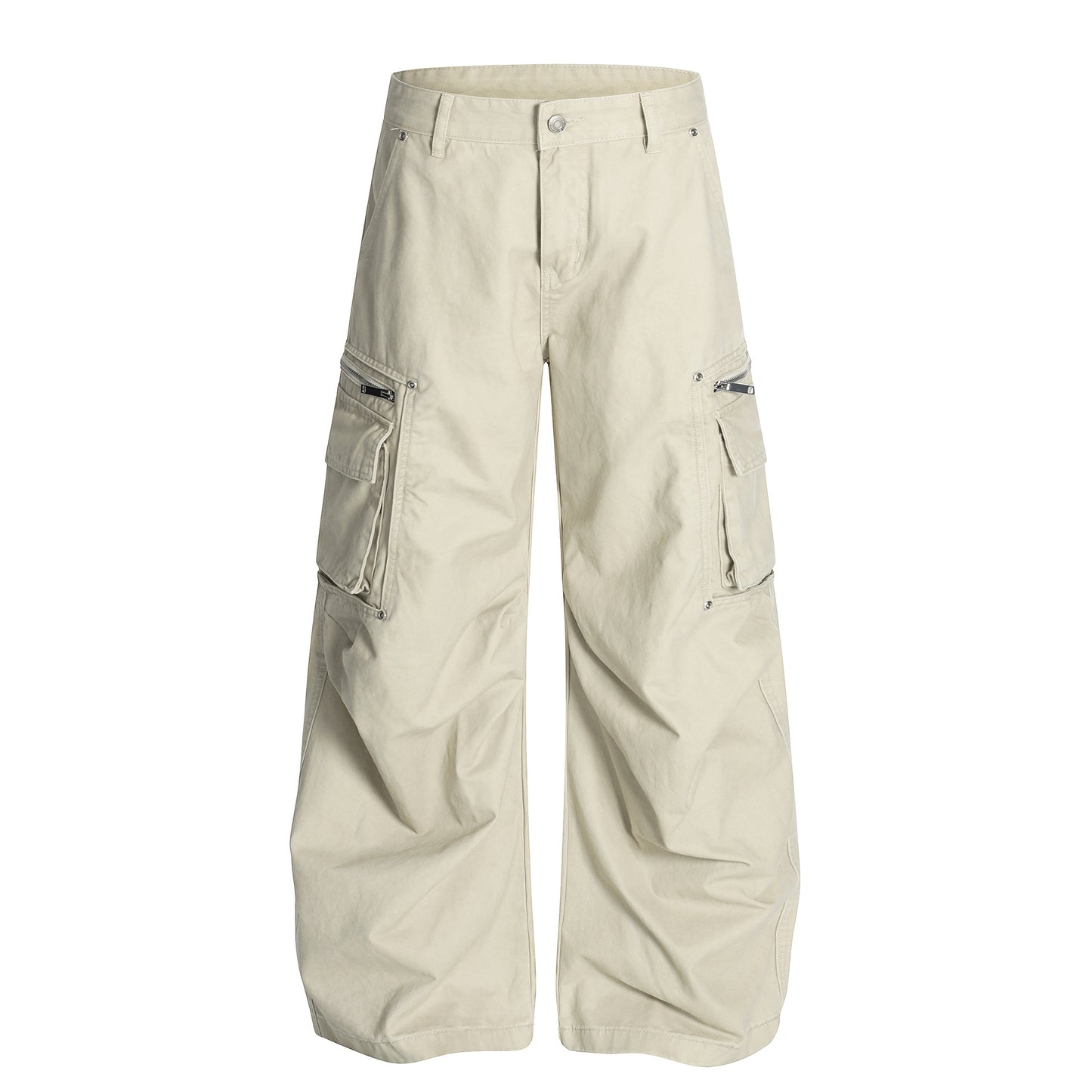 Zip Pocket Cargo Wide Leg Pants WN25936