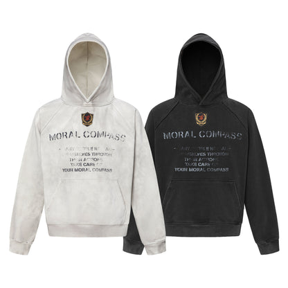Heavyweight Deconstruction Damage Oversize Pullover Hoodie WN26069