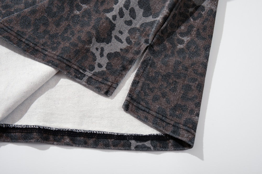 Leopard Embroidery Polo Shirt & Short Pants Setup WN27909