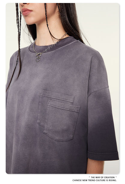 Washed Oversize Short-sleeve T-shirt WN6453