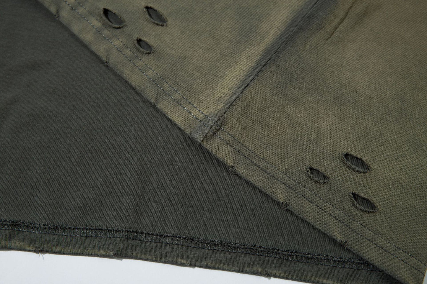 Gradient Wash Damage Short Sleeve T-Shirt WN16143