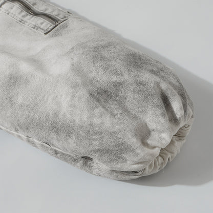 Raw Edge Heavy Wash Thick Puffer Jacket WN12696