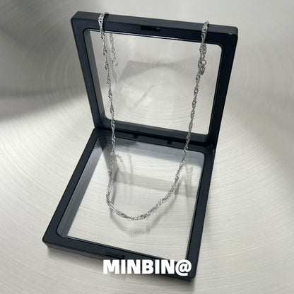 Wave Chain Titanium Steel Necklace WN19240