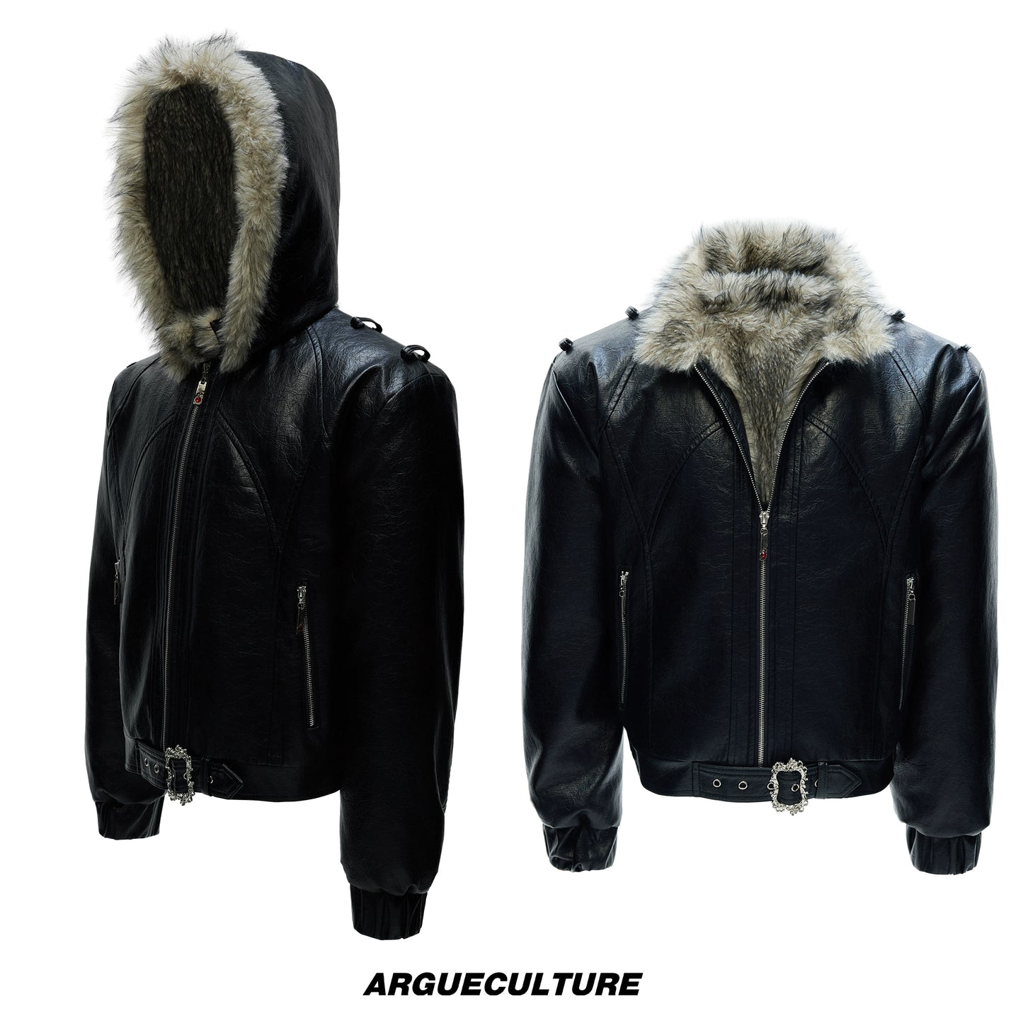 Hooded Fake Fur Heavyweight Puffer Jacket WN22612