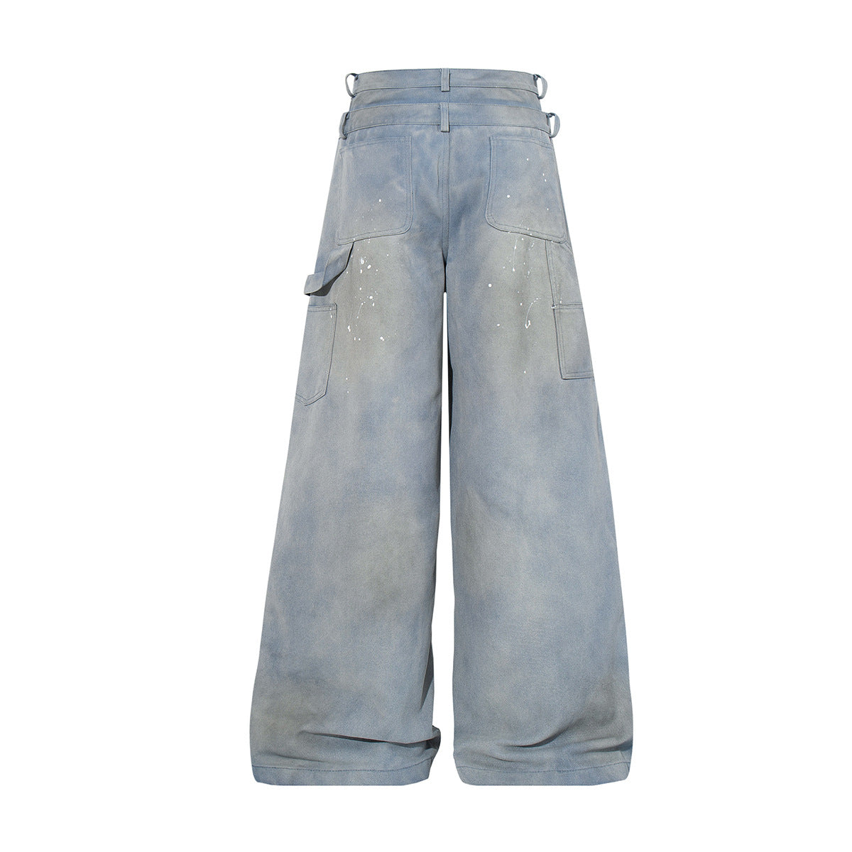Paint Splatter Wash Wide Leg Pants WN23593