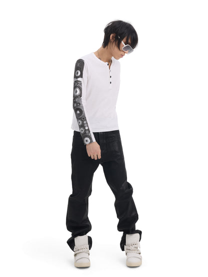 Straight Coated Denim Jeans WN27200