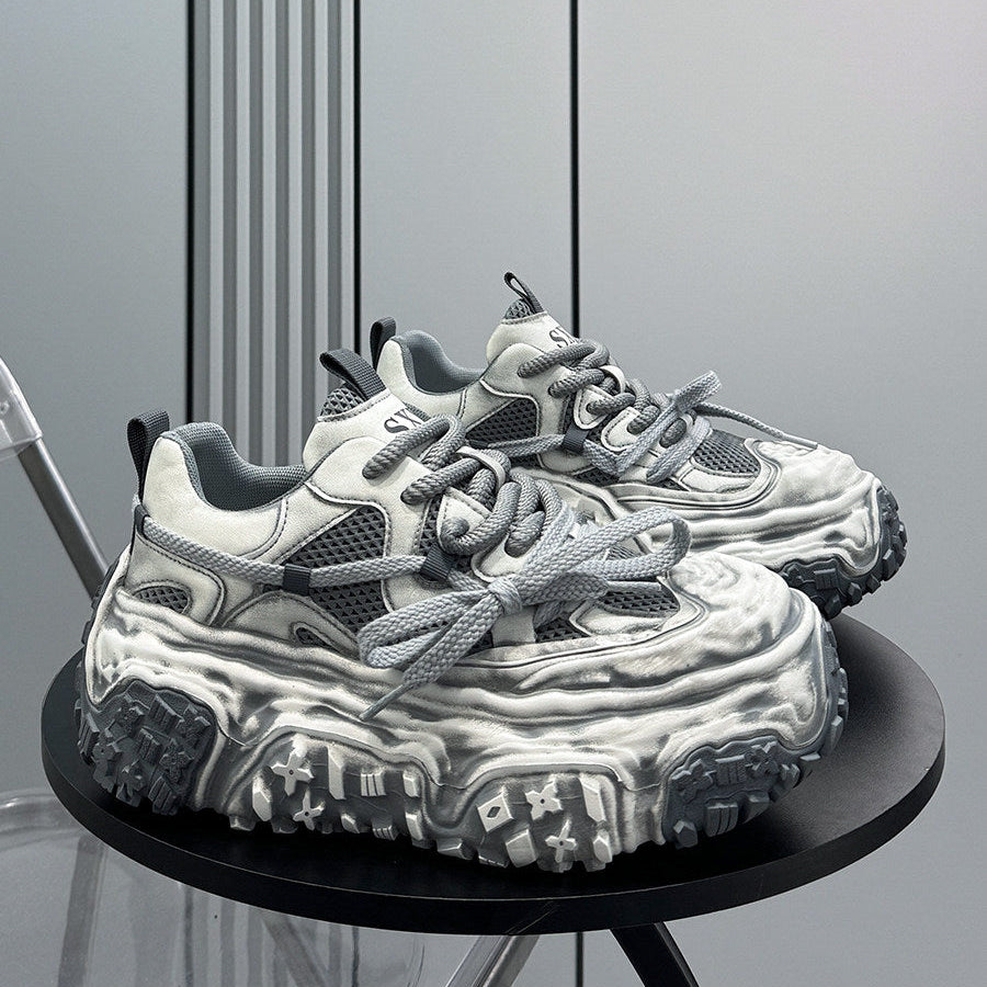Mesh Platform Chunky Sole Sneakers WN24625