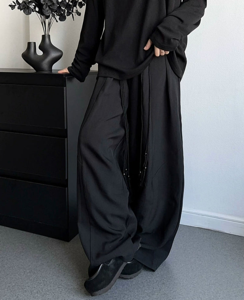 Simple Wide Leg Straight Trousers WN19364