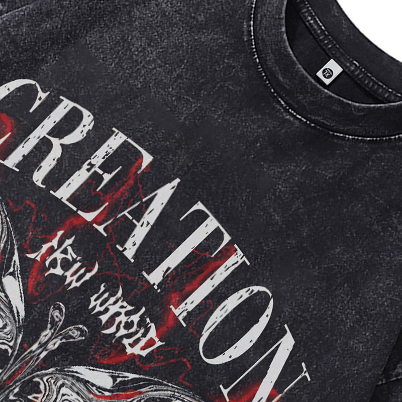 Graffiti Design Oversize Short Sleeve T-shirt WN15028