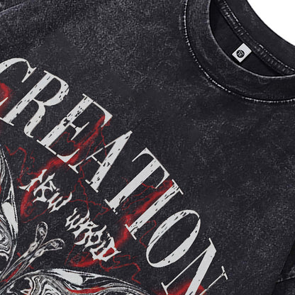 Graffiti Design Oversize Short Sleeve T-shirt WN15028