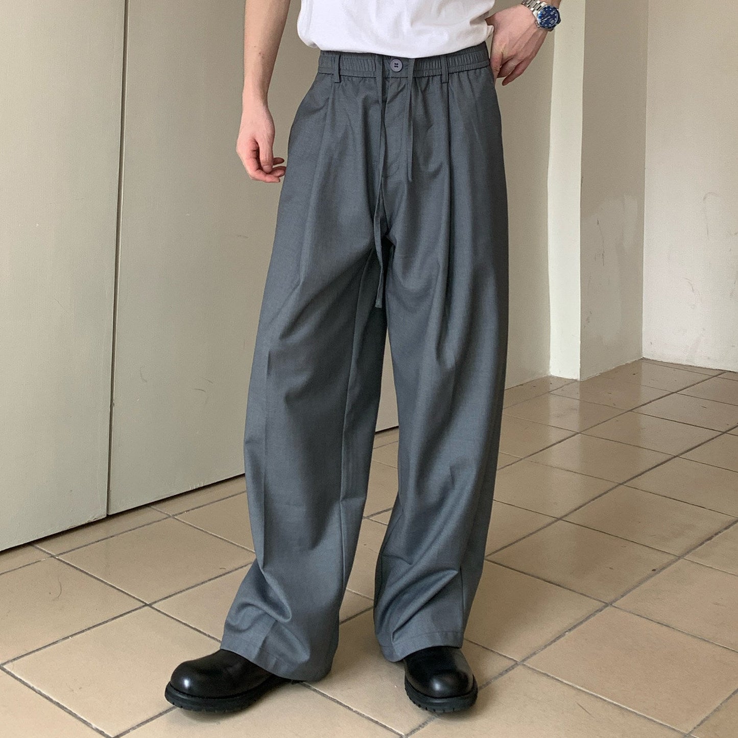 Drawstring Wide Leg Trousers WN24920