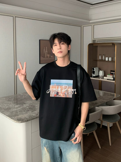 Print Oversize Short Sleeve T-Shirt WN20437