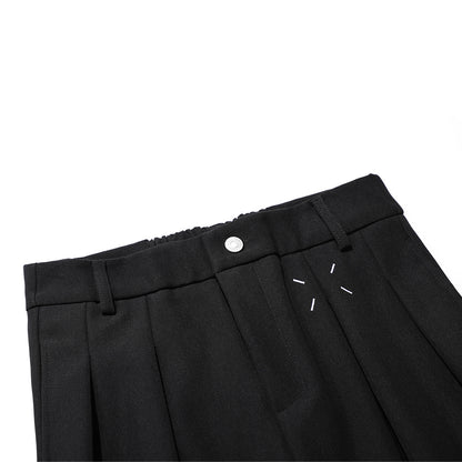 Drape Pleats Wide Leg Trousers WN25664