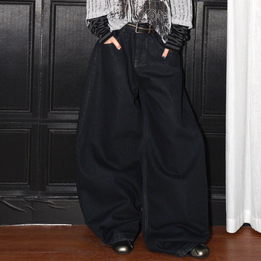 Structured Wide Leg Denim Jeans WN22185