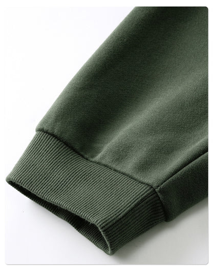 Fleece Lining Side Pocket Zipper Hoodie & Fleece Lining Wide Leg Sweatpants Setup WN23114