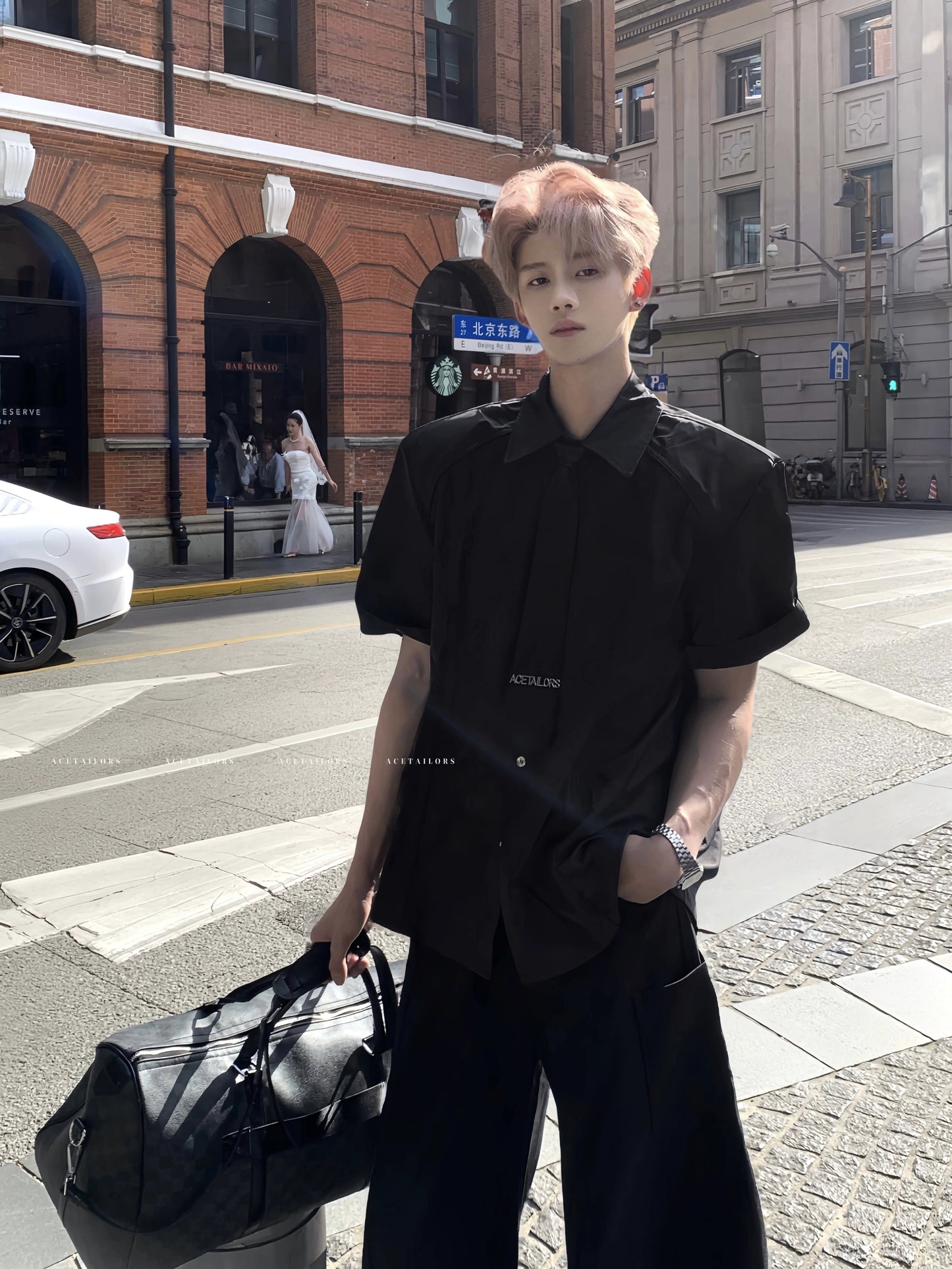 Structured Shoulder Short Sleeve Shirt WN20077