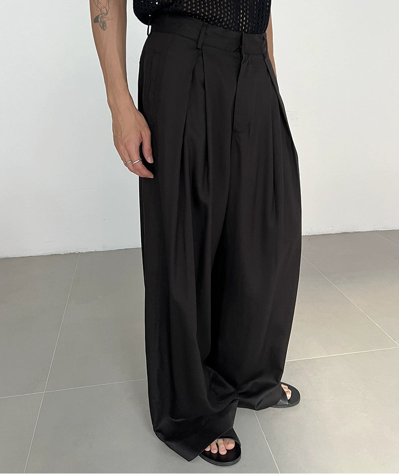 Linen Tuck-in Wide Leg Pants WN21578