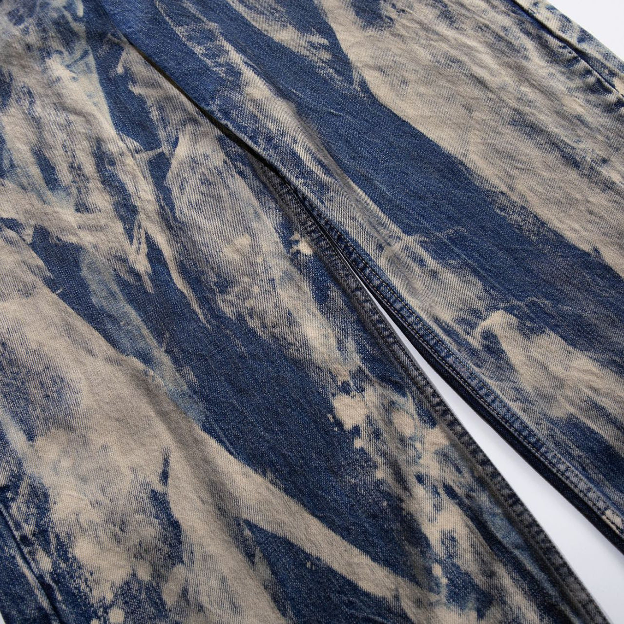 Washed Design Wide Leg Denim Jeans WN23047