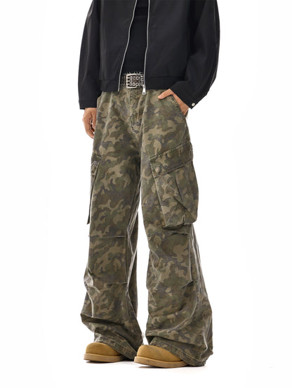 Wrinkle Multi-Pocket Camouflage Cargo Pants WN11585