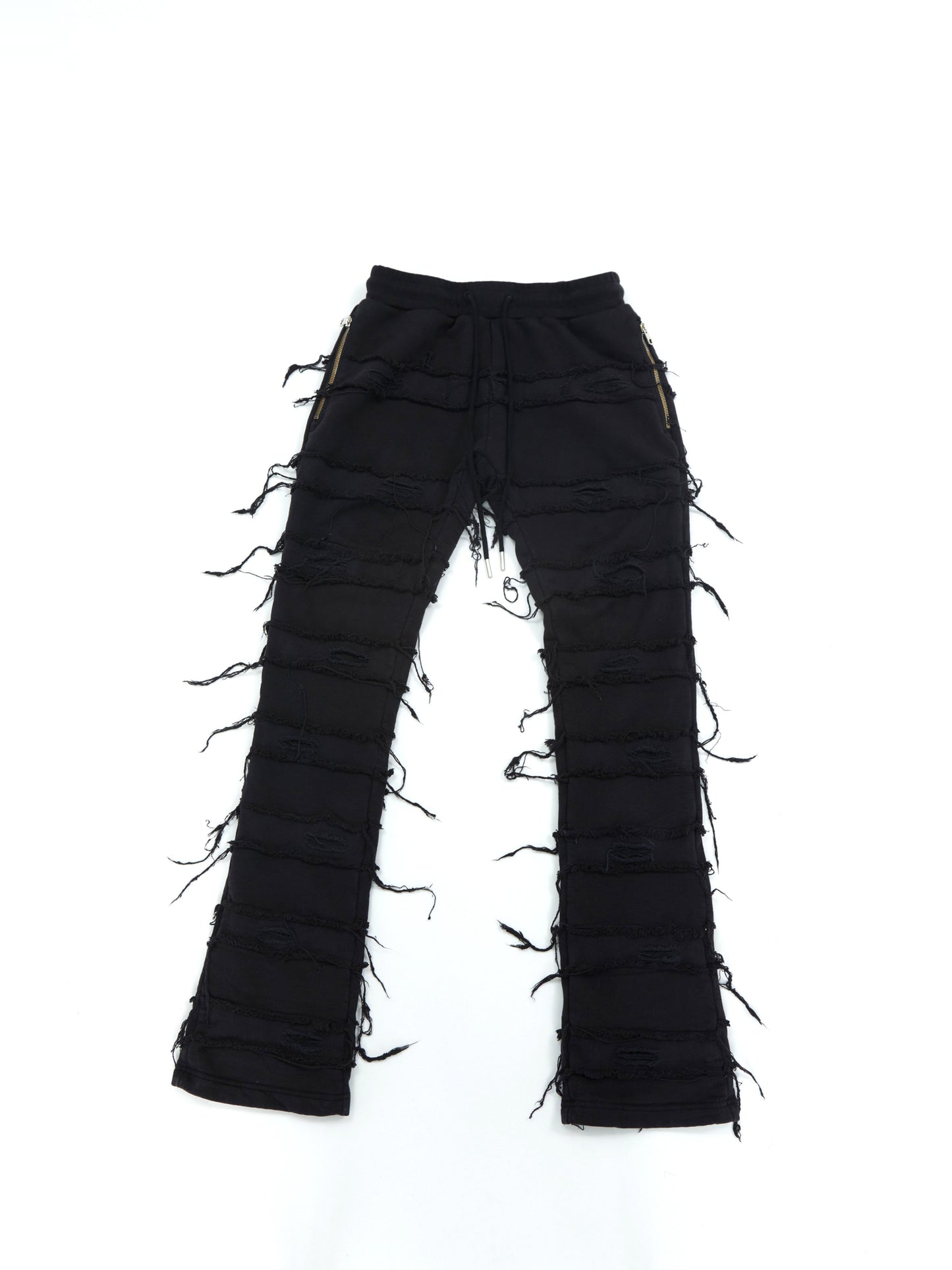 Denim Fringe Design Sweatpants WN20972