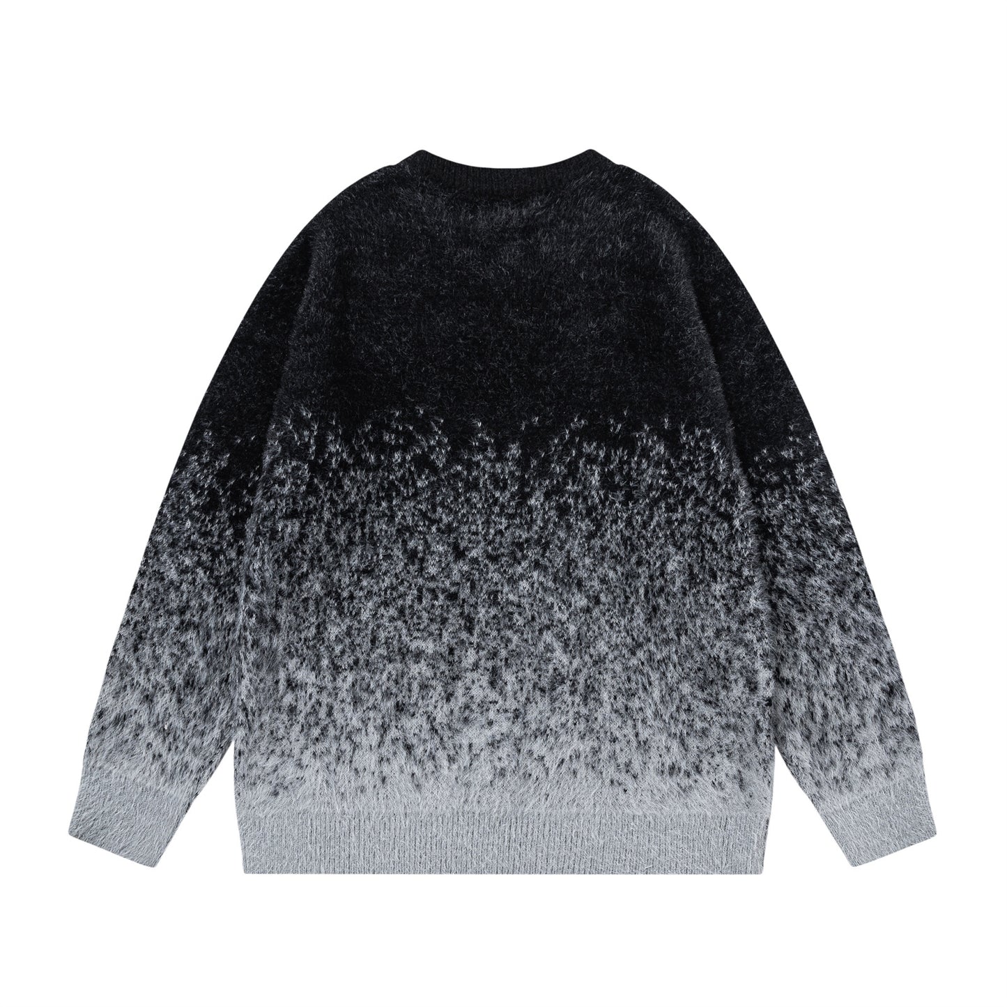 Tie-Dye Gradient Mohair Jacquard Oversize Knit Sweater WN11524