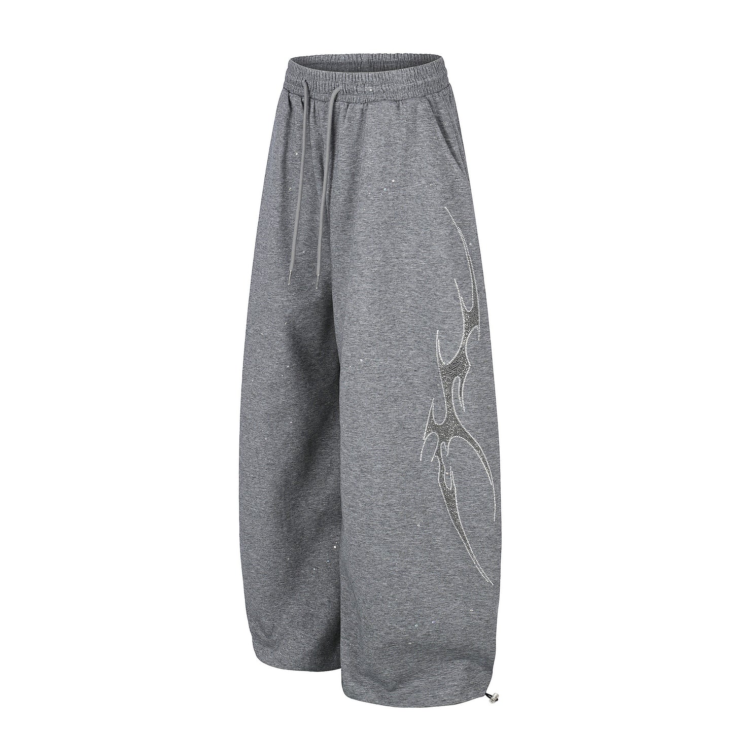 Tribal Print Drawstring Wide Leg Sweatpants WN25395