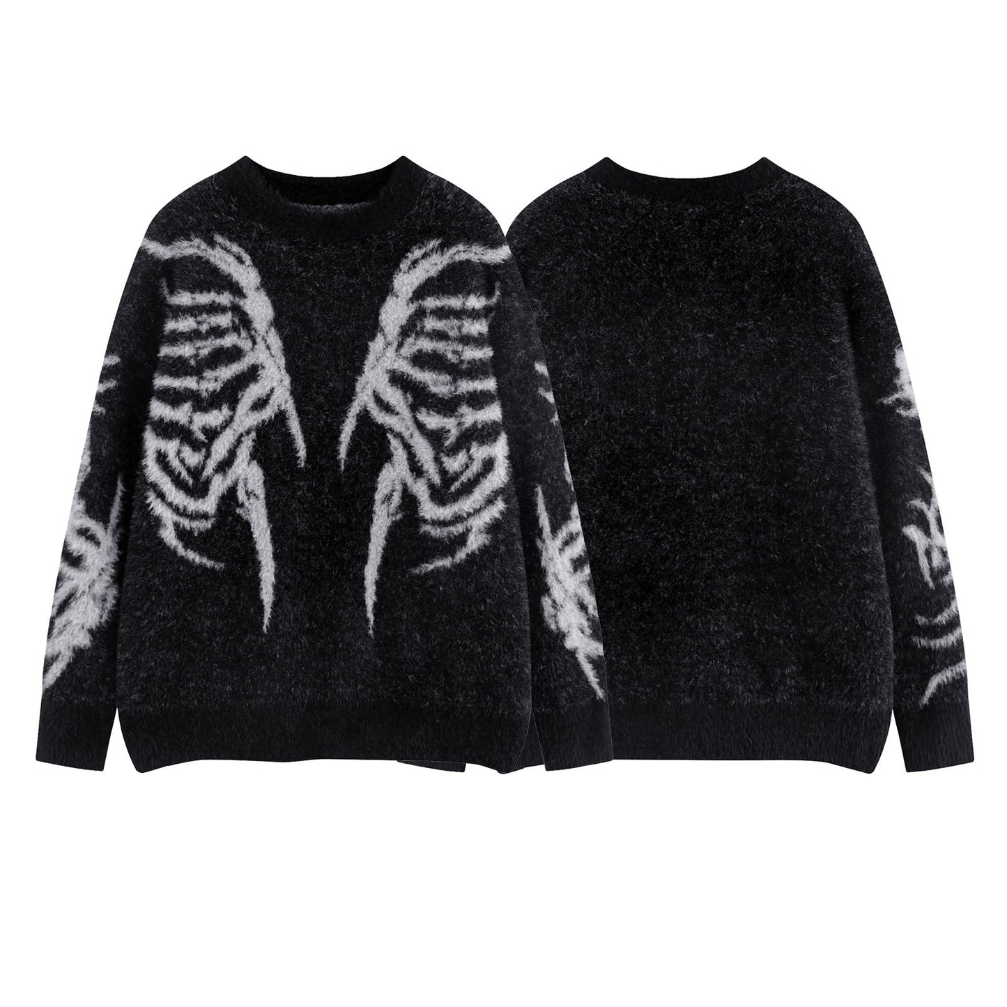 SKELETON JACQUARD KNIT SWEATER WN11545