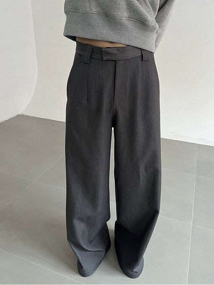 Thick Plain Straight Flare Trousers WN21593