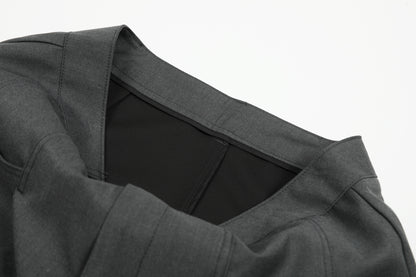 Deconstruction Pleats Draped Wide Leg Trousers WN25894