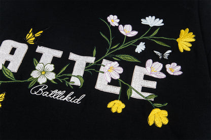 Floral Intricate Embroidery Short Sleeve T-Shirt WN26820