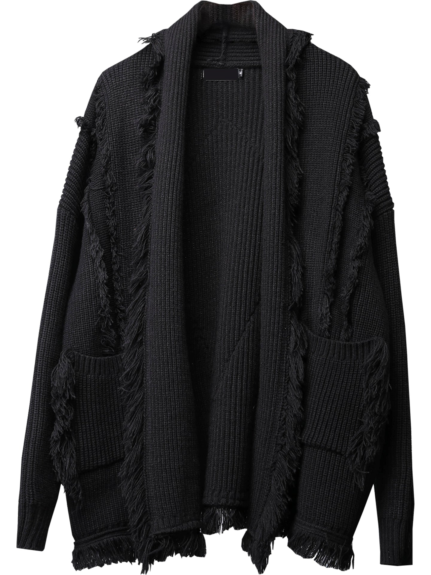 Irregular Fringe Oversize Knit Cardigan WN22363
