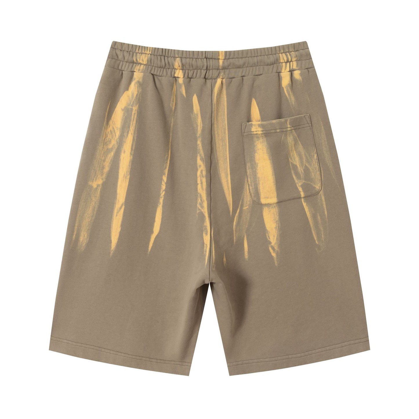 Drawstring Wash Tie-Dye Damage Half Sweatpants WN25589