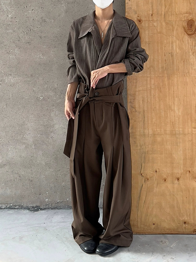 Deconstructed Ribbon Straight Leg Trousers WN20027