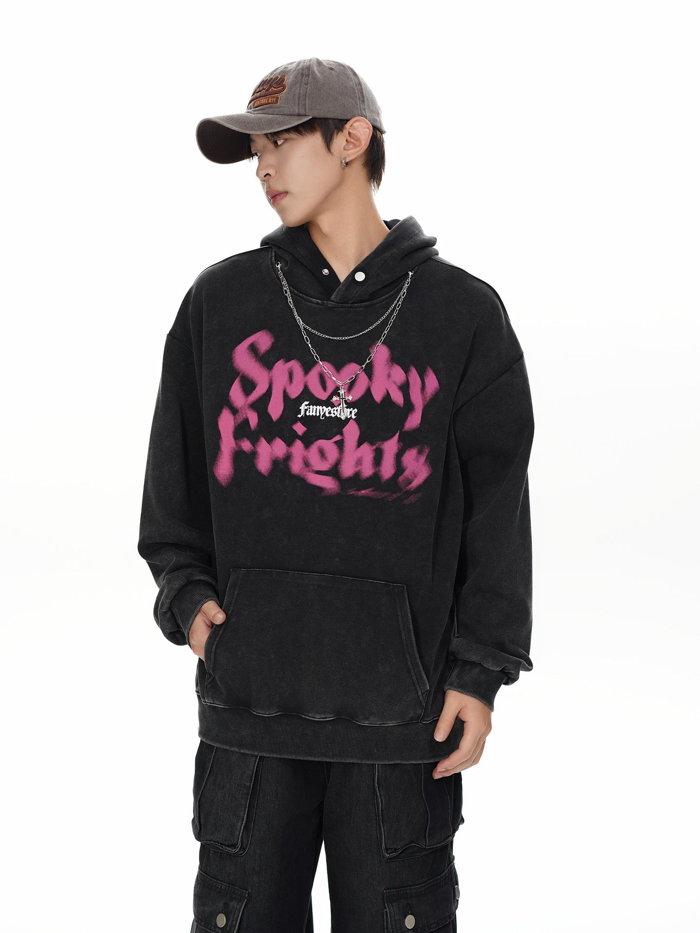 Letter Print Pullover Hoodie WN11208