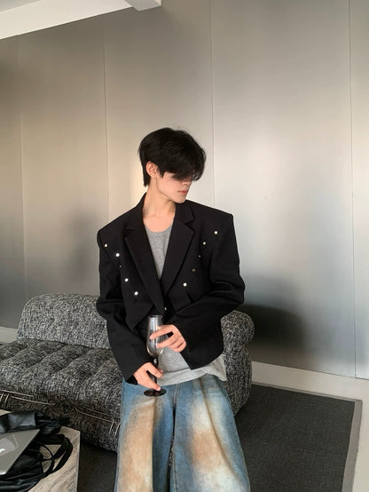 Button Design Deconstructed Line Jacket WN19913