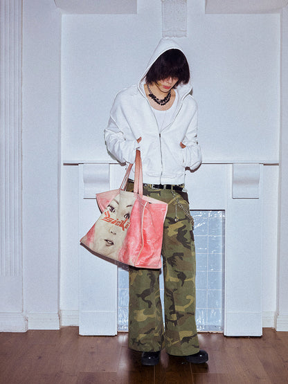 Camouflage Wide Leg Cargo Pants WN27151