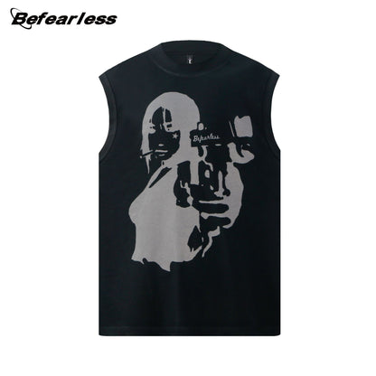 Portrait Graphic Sleeveless T-Shirt WN26295