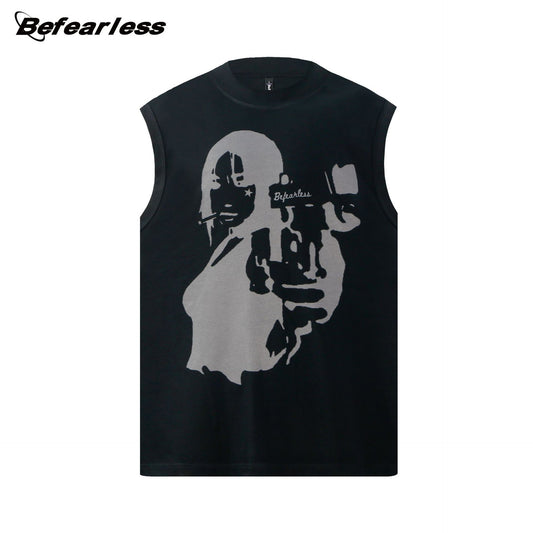 Portrait Graphic Sleeveless T-Shirt WN26295