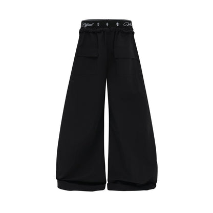 Double Waist Drawstring Wide Leg Pants WN27795