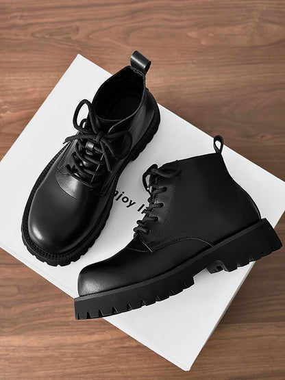Chunky Lug Sole Platform Lace-Up Boots WN24551