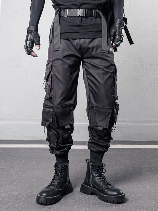 Functional Multi-Pocket Tactical Cuffed Cargo Pants WN22500