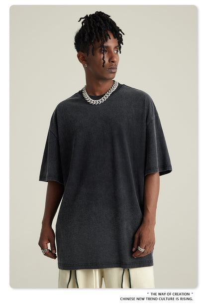 Washed Oversize Short-sleeve T-shirt WN6443