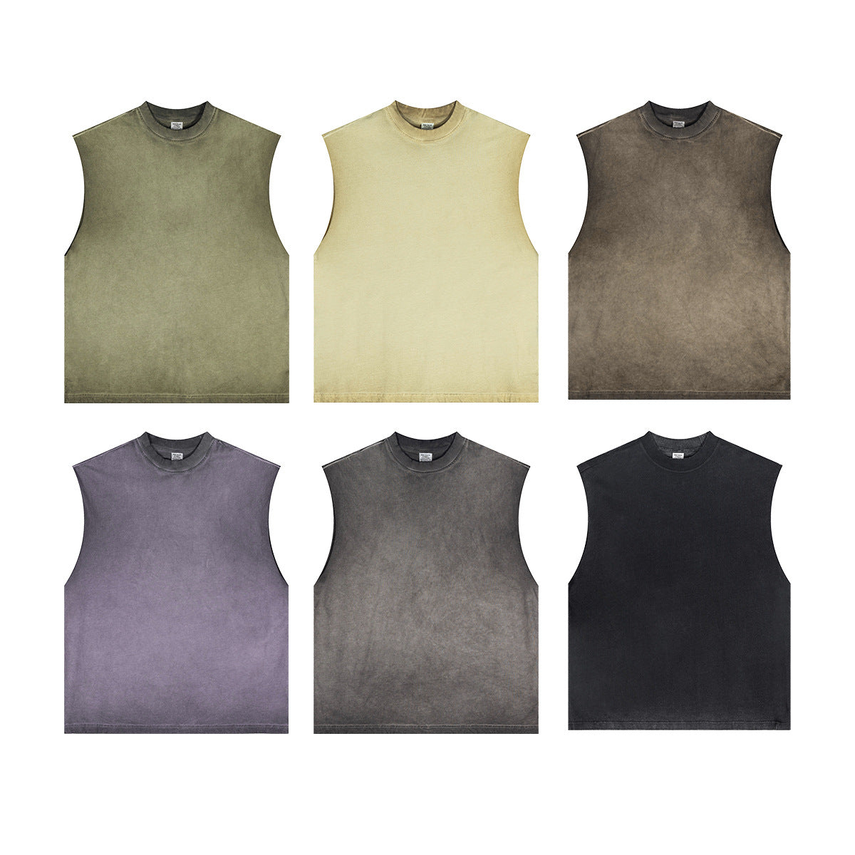 Washed Oversize Tank Top T-shirt WN6445