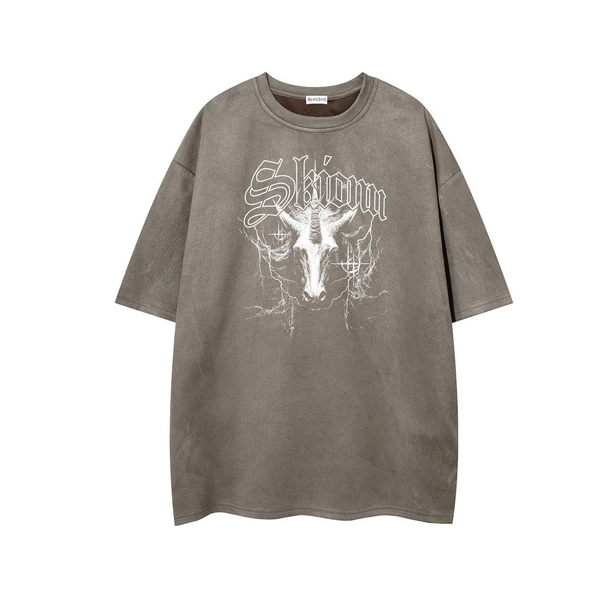 Washed Graphic Art Print Short Sleeve T-Shirt WN25797